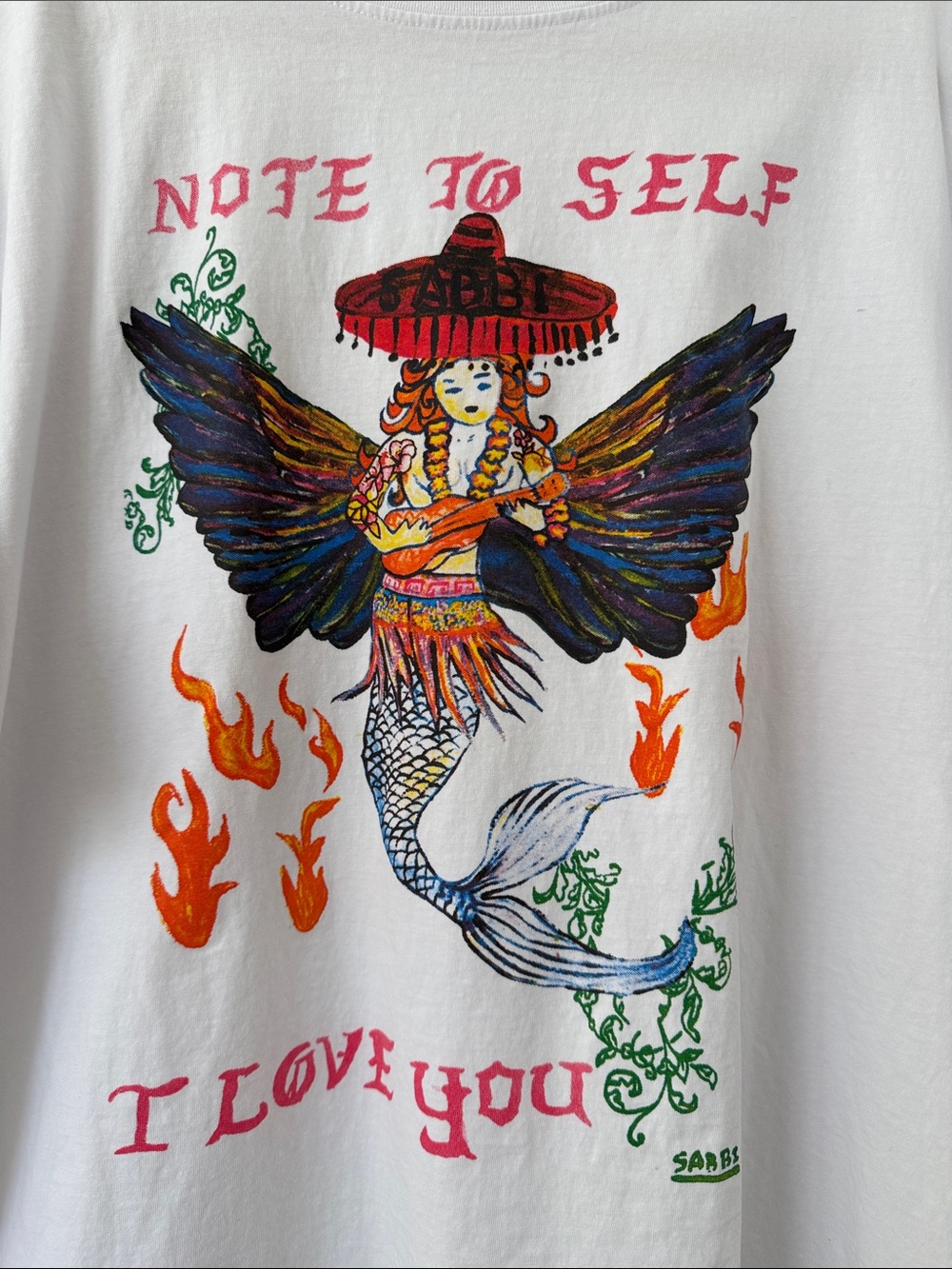 NWOT Sabbi Note to Self Oversized Tee - Picture 3 of 7